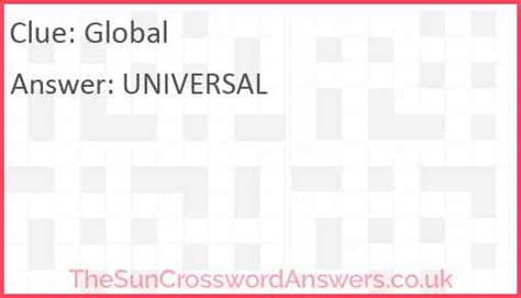 global crossword clues and answers.